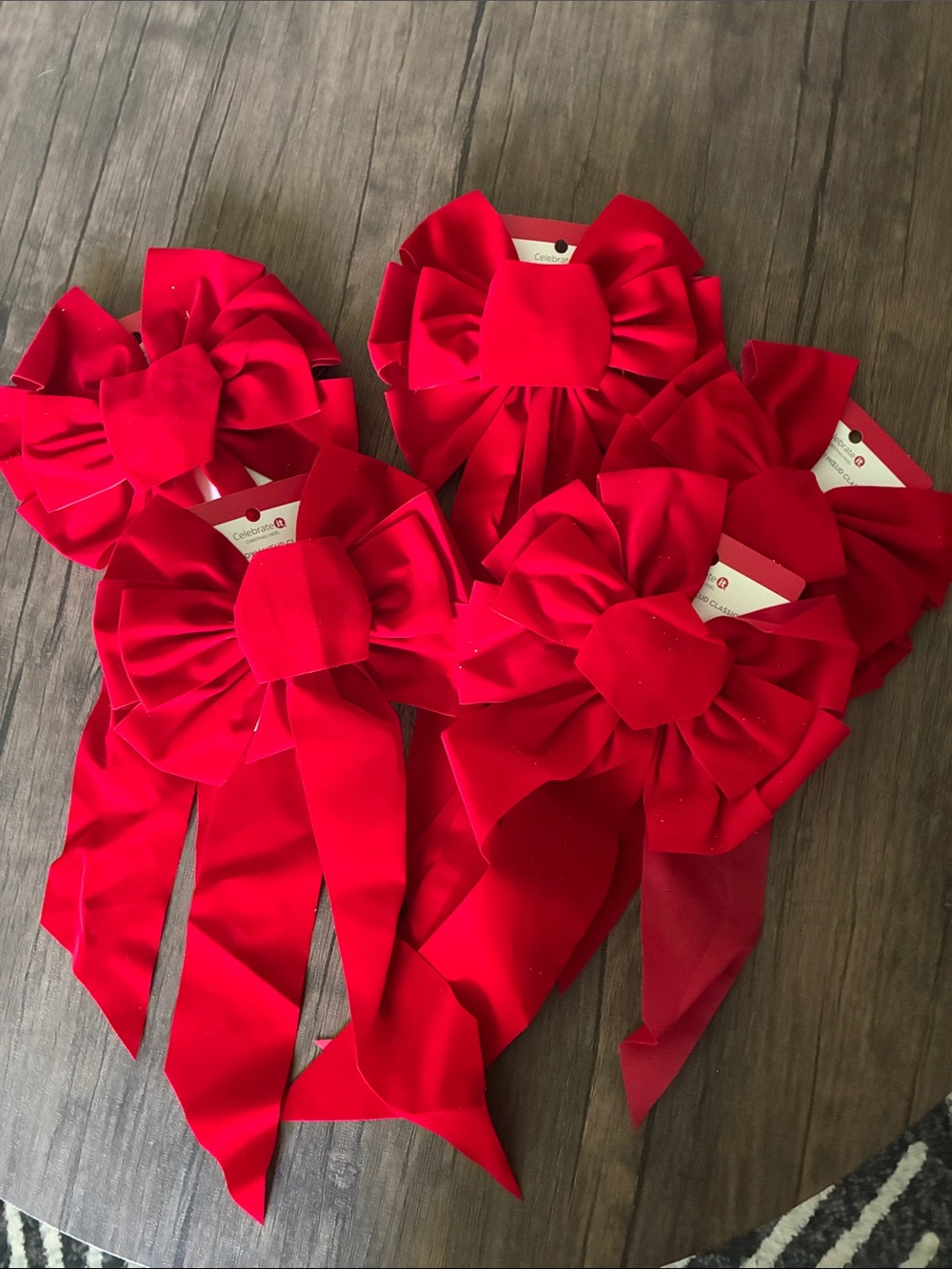 Celebrate It Red Velvet Bow Holiday Décor